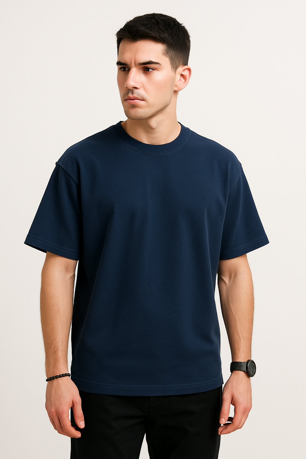 270 GSM French Terry Navy T-shirt