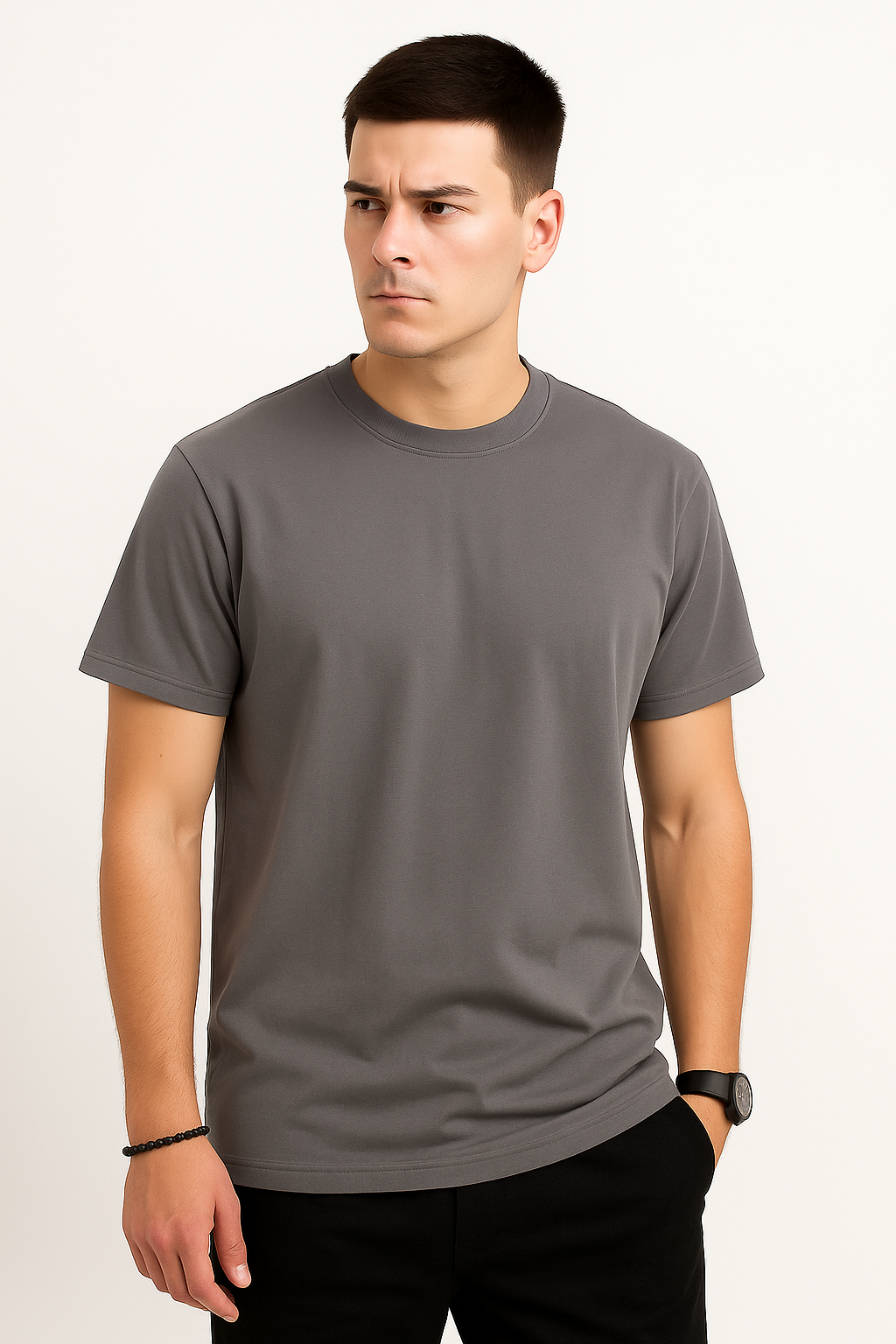 Men’s Oversized T-Shirt – Steel Gray | Premium Comfort & Style