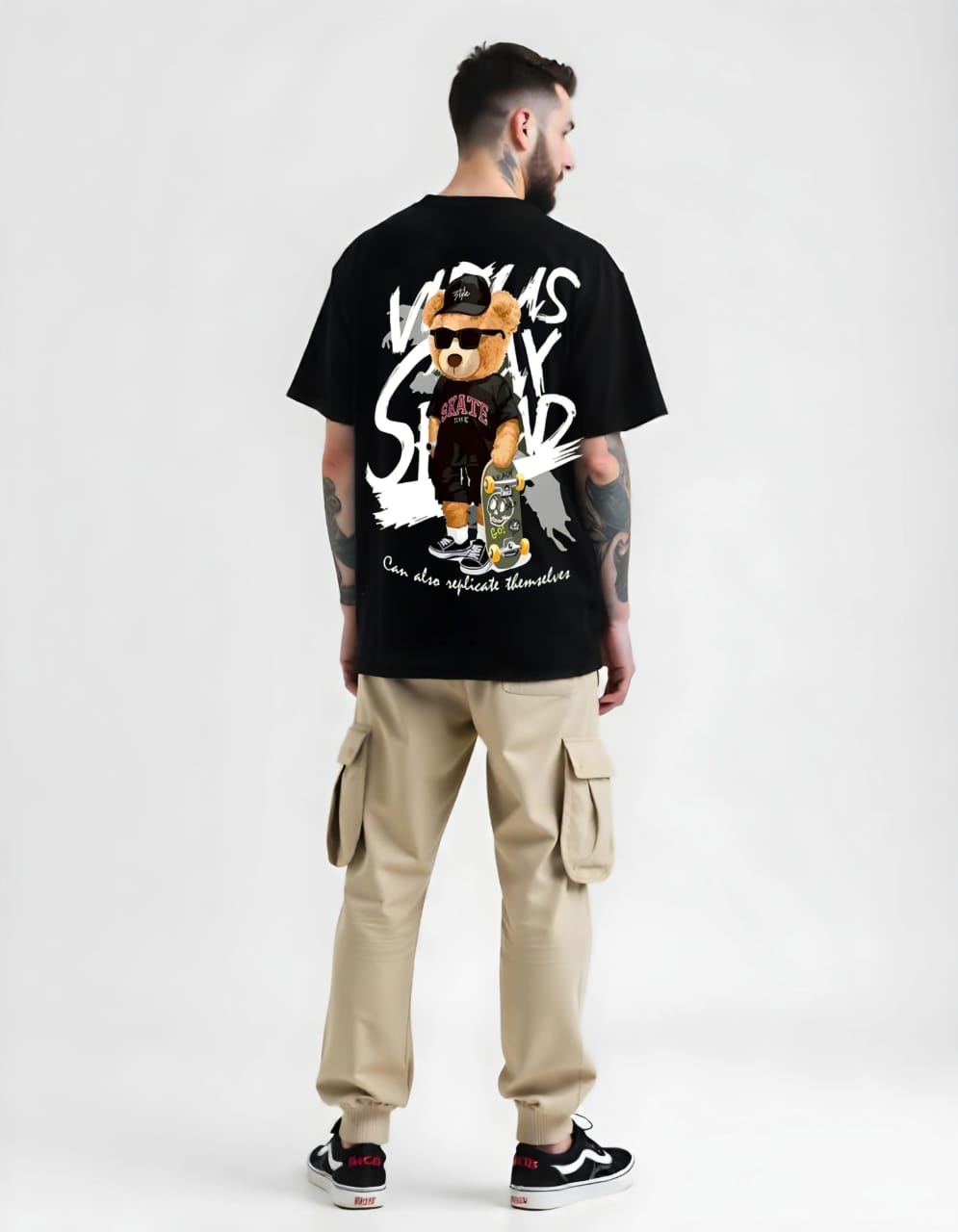 Black Printed T-shirt – Premium Cotton
