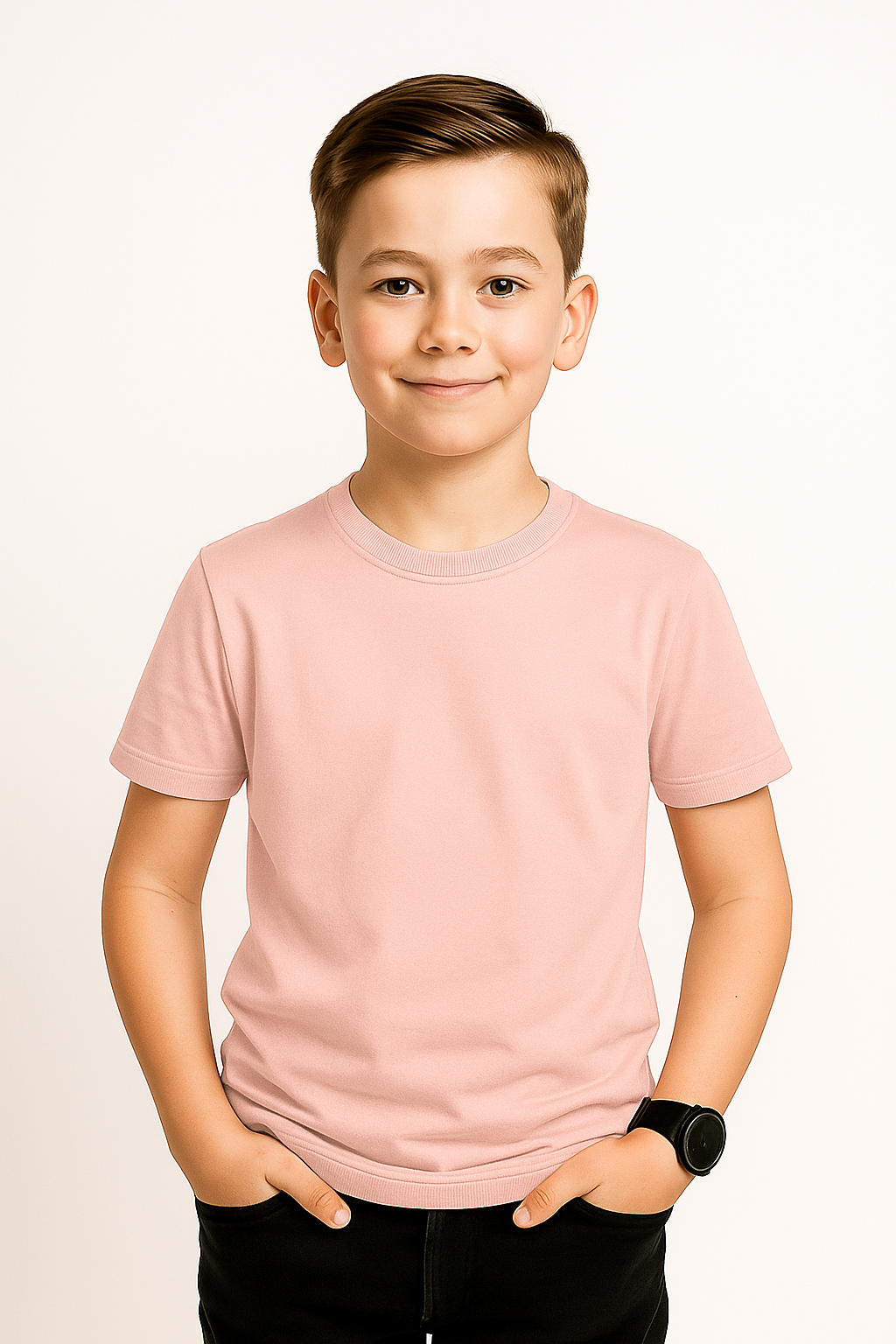 Boys Half Sleeve T-shirt – Rosewood | 190 GSM