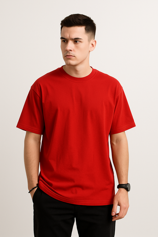 Oversized T-shirt – Red | 270 GSM
