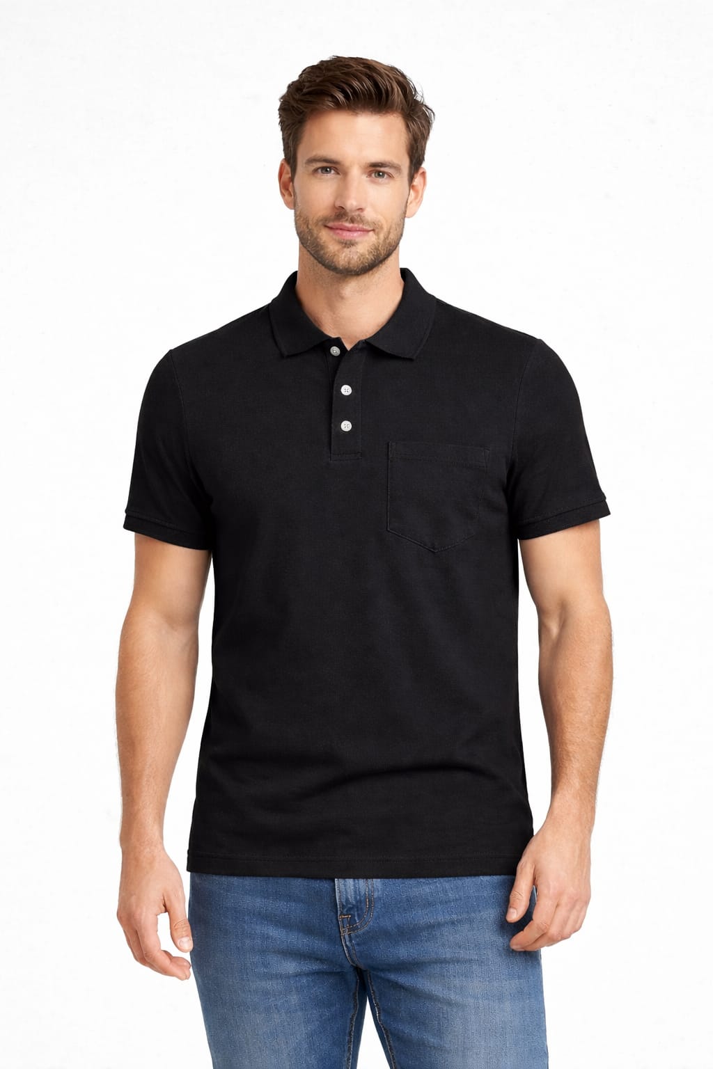 Men’s Classic Black Polo T-Shirt | Premium Cotton | Slim Fit Casual Wear