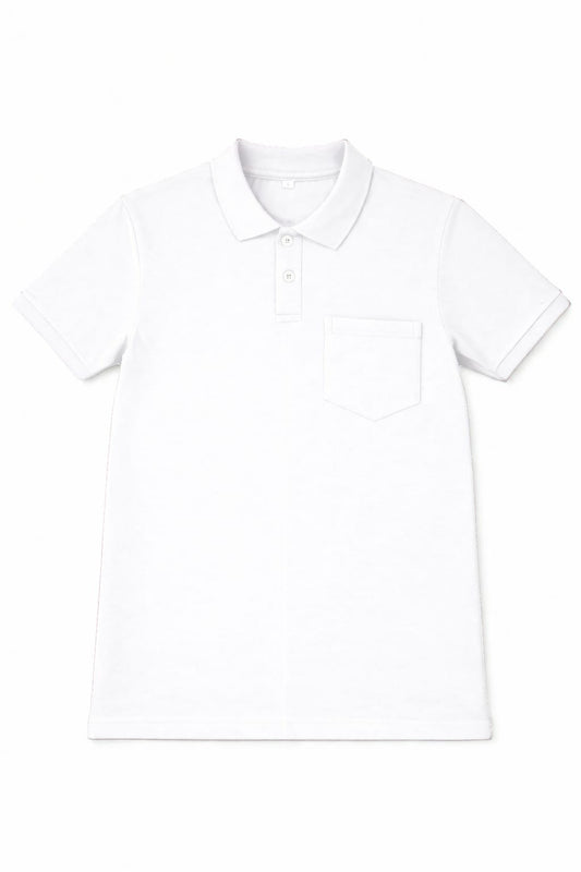 Men’s Classic White Polo T-Shirt | Premium Cotton | Slim Fit Casual Wear